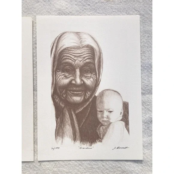 Jerry “J” Oswalt Set of 3 Lithograph Signed & Numbered Prints 11”X8”